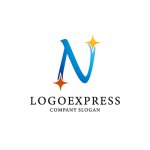 画像1: N字と星が輝く希望の未来ロゴ (1)