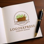 画像6: 豊かな植木鉢とシャベルのガーデニングロゴ (6)