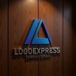 画像5: LAの文字が融合するシャープなテクノロジーロゴ (5)