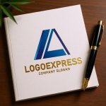 画像6: LAの文字が融合するシャープなテクノロジーロゴ (6)