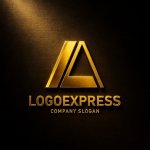 画像12: LAの文字が融合するシャープなテクノロジーロゴ (12)