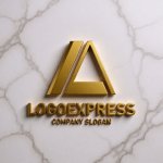 画像13: LAの文字が融合するシャープなテクノロジーロゴ (13)