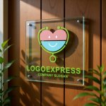 画像11: 聴診器と笑顔のハートが融合した医療ケアロゴ (11)