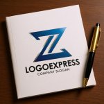 画像6: Z字の立体的なモダンテクノロジーロゴ (6)