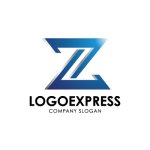 画像1: Z字の立体的なモダンテクノロジーロゴ (1)