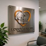 画像14: ハートの中で寄り添う犬と猫の優しいロゴ (14)