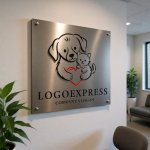 画像14: ハートを抱きしめる犬と猫のロゴ (14)