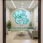 画像6: ハートを抱きしめる犬と猫のロゴ (6)