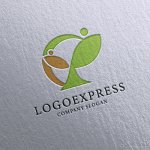 画像16: 葉と人が織りなすウェルネスロゴ (16)