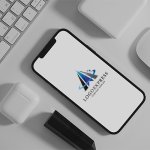 画像15: A字と軌道が融合する未来志向テクノロジーロゴ (15)