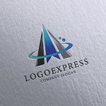 画像16: A字と軌道が融合する未来志向テクノロジーロゴ (16)