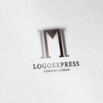 画像6: M字と柱の堅牢な構造ロゴ (6)