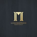 画像13: M字と柱の堅牢な構造ロゴ (13)