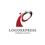 画像1: P字と軌道が融合するダイナミックロゴ (1)