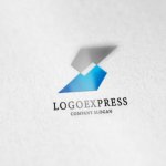 画像6: S字の幾何学的なスピードロゴ (6)