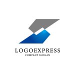 画像1: S字の幾何学的なスピードロゴ (1)