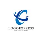 画像1: E字と軌道が融合するグローバルテクノロジーロゴ (1)