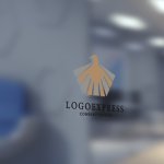 画像5: 鷲と光芒の力強い幾何学ロゴ (5)