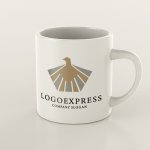 画像8: 鷲と光芒の力強い幾何学ロゴ (8)