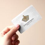 画像10: 鷲と光芒の力強い幾何学ロゴ (10)