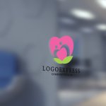 画像5: 親子の愛と成長を育むハートと芽のロゴ (5)