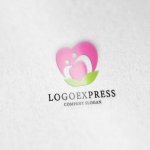 画像6: 親子の愛と成長を育むハートと芽のロゴ (6)