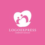 画像4: 親子の愛と成長を育むハートと芽のロゴ (4)