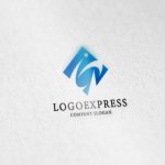 画像6: 知性と繋がりを示すモダンテクノロジーロゴ (6)