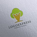 画像16: 人と木が共生する成長とウェルネスロゴ (16)