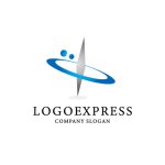 画像1: 羅針盤と軌道の未来を導くロゴ (1)