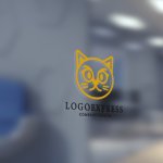 画像5: 可愛らしい猫の顔のロゴ (5)