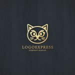 画像13: 可愛らしい猫の顔のロゴ (13)