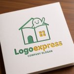 画像14: 本と家と笑顔のロゴ (14)