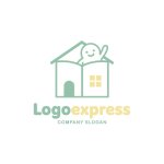 画像1: 本と家と笑顔のロゴ (1)