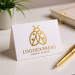 画像16: 可愛らしいテントウムシのロゴ (16)