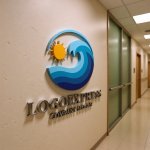 画像15: 太陽と波が輝くオーシャンロゴ (15)