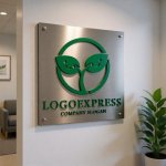 画像14: 笑顔の葉っぱと芽生えのナチュラルロゴ (14)