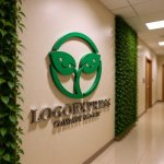 画像15: 笑顔の葉っぱと芽生えのナチュラルロゴ (15)