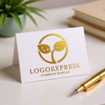 画像16: 笑顔の葉っぱと芽生えのナチュラルロゴ (16)