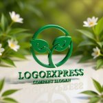 画像12: 笑顔の葉っぱと芽生えのナチュラルロゴ (12)