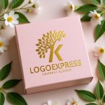 画像10: Kの文字と葉が織りなす成長の木ロゴ (10)