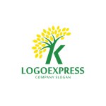 画像3: Kの文字と葉が織りなす成長の木ロゴ (3)