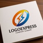 画像14: S字と稲妻のダイナミックテクノロジーロゴ (14)