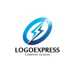 画像3: S字と稲妻のダイナミックテクノロジーロゴ (3)