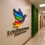 画像15: 平和の鳥と葉のロゴ (15)