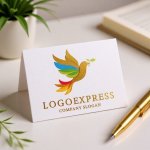 画像16: 平和の鳥と葉のロゴ (16)