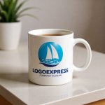 画像16: 帆船と波のダイナミックマリンロゴ (16)