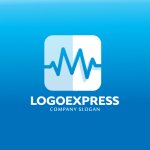 画像4: M字と心電図のヘルスケアロゴ (4)