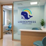 画像5: カラフルな虹とクジラの希望ロゴ (5)