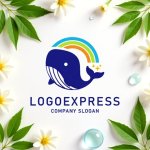 画像9: カラフルな虹とクジラの希望ロゴ (9)